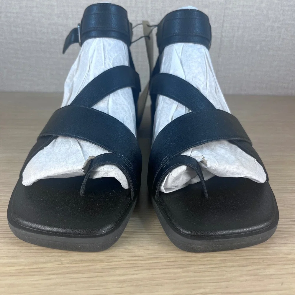 Frye and Co Tallu Black Strappy Gladiator Sandals Square Toe Size 11 - Picture 2 of 11